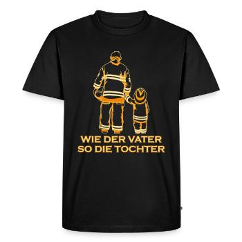 Freiwillige Feuerwehr Tochter Vater Geschenk - Männer Premium Bio T-Shirt - Schwarz - Vorne - Nico (187cm)