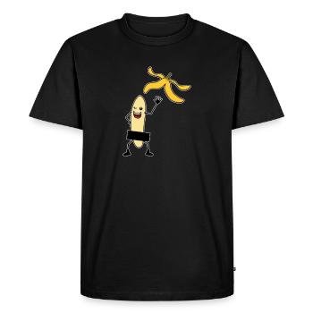 Bananes Strip-tease fruits Fruits Nus Cadeau - T-shirt Premium bio Homme - noir - Devant - Nico (187cm)
