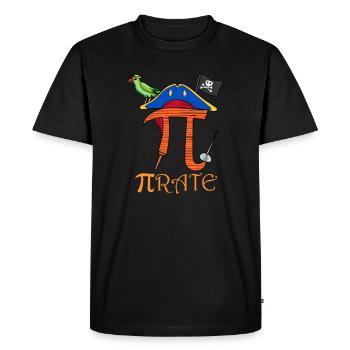 Pirate Math Pi Day Math Algèbre Education - T-shirt Premium bio Homme - noir - Devant - Nico (187cm)