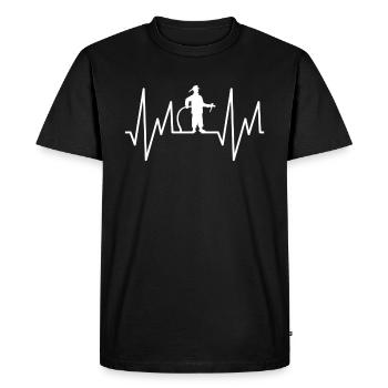 Firefighter Evolution Firefighter fire gift - Men's Premium Organic T-Shirt - black - Front - Nico (187cm)