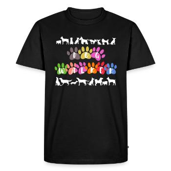 Dog dog walk dog mom dog owner - Men's Premium Organic T-Shirt - black - Front - Nico (187cm)