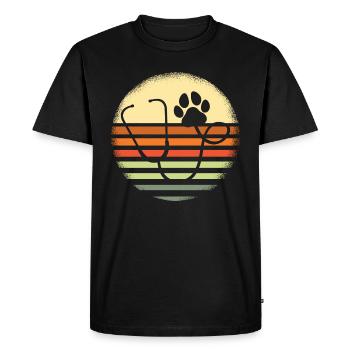 Veterinarian Vet Tech Animal Health Doctor Gift - Men's Premium Organic T-Shirt - black - Front - Nico (187cm)