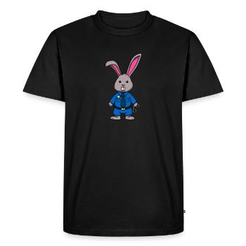 Police Officier de police Pâques Pâques Oeuf Cadeau de Pâques - T-shirt Premium bio Homme - noir - Devant - Nico (187cm)