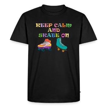 Roller Skating Skate Sport Roller Skates Gift - Men's Premium Organic T-Shirt - black - Front - Nico (187cm)