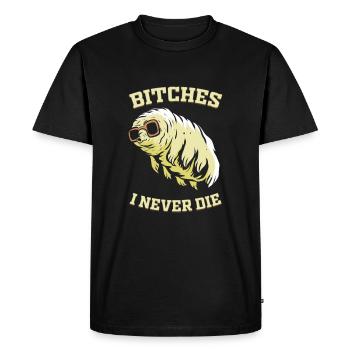 Microbiologie de l'ours d'eau Tardigrade Je ne meurs jamais - T-shirt Premium bio Homme - noir - Devant - Nico (187cm)