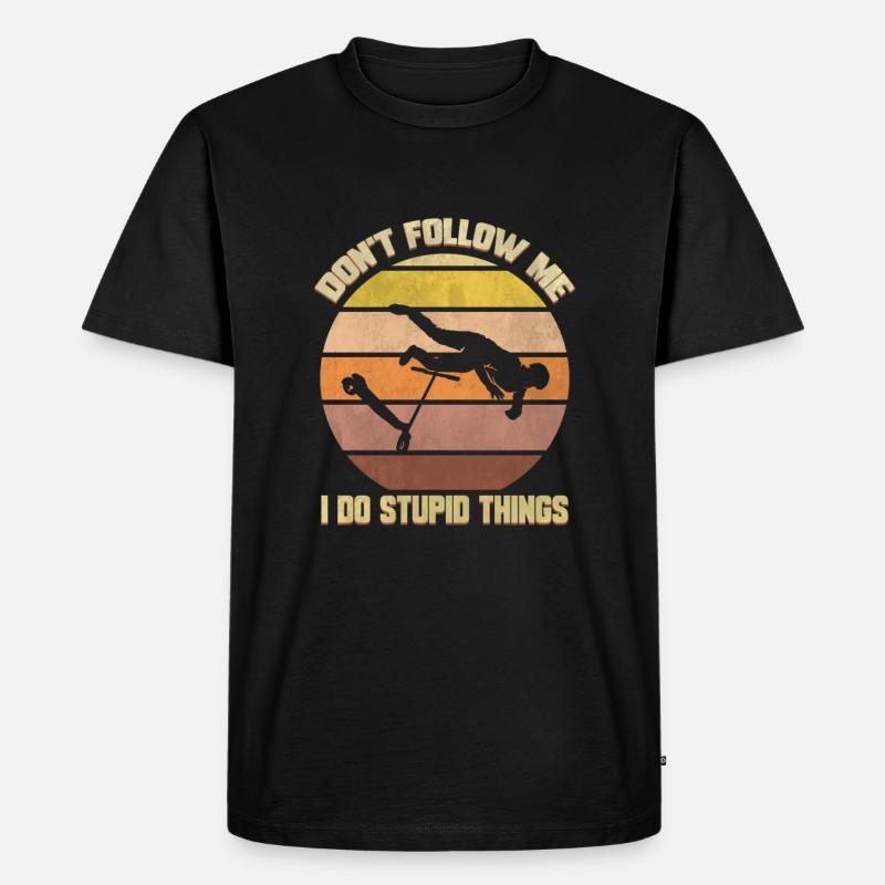 Scooter Tretroller Elektro Roller - Männer Premium Bio T-Shirt - Schwarz