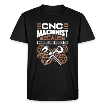 CNC machinist CNC machine mechanic - Men's Premium Organic T-Shirt - black - Front - Nico (187cm)
