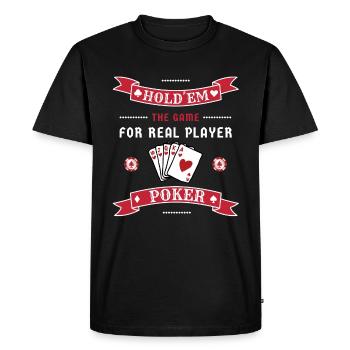 Hold’em Poker Texas Cartes De Jeu De Poker - T-shirt Premium bio Homme - noir - Devant - Nico (187cm)