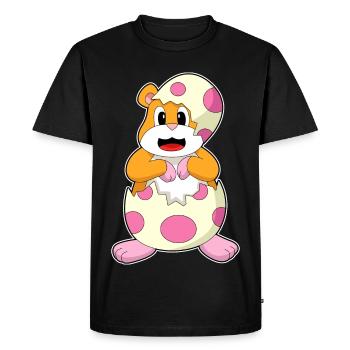 Hamster Eggshell - Men's Premium Organic T-Shirt - black - Front - Nico (187cm)