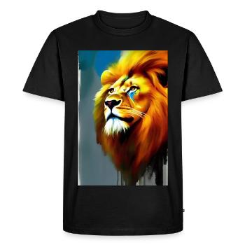 Le Roi Lion - T-shirt Premium bio Homme - noir - Devant - Nico (187cm)