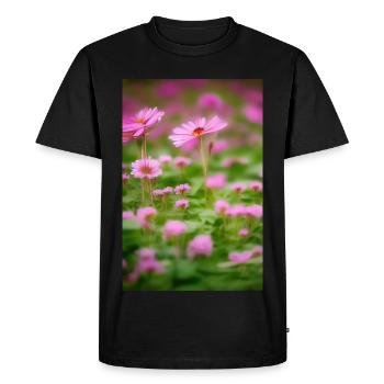 Art floral - T-shirt Premium bio Homme - noir - Devant - Nico (187cm)
