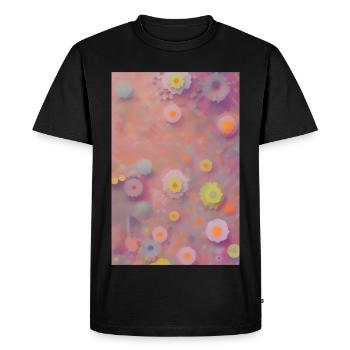 Art floral - T-shirt Premium bio Homme - noir - Devant - Nico (187cm)