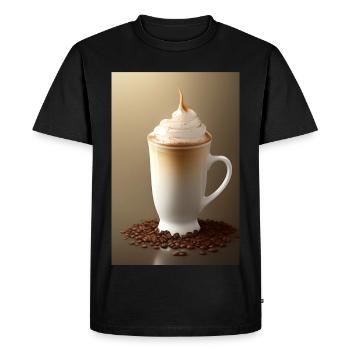 Coffee, coffee beans - Men's Premium Organic T-Shirt - black - Front - Nico (187cm)