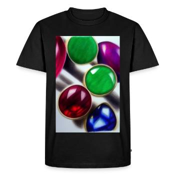 Gemstones - Men's Premium Organic T-Shirt - black - Front - Nico (187cm)