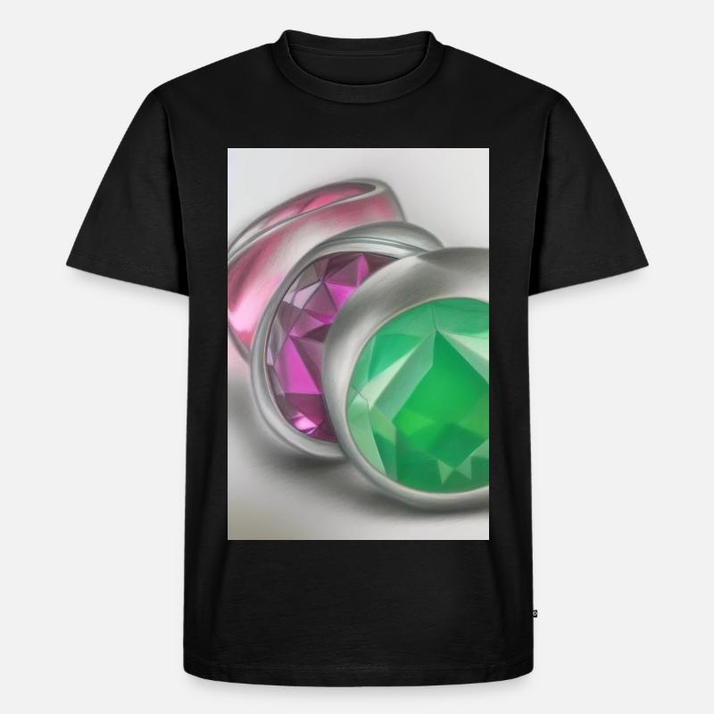 Edelsteine - Männer Premium Bio T-Shirt - Schwarz