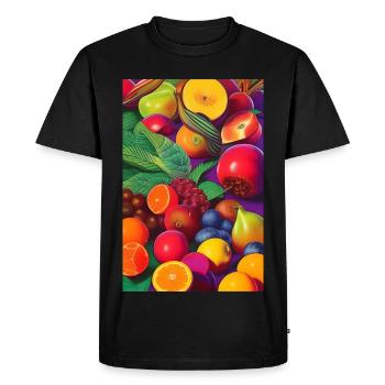 Fruit - T-shirt Premium bio Homme - noir - Devant - Nico (187cm)