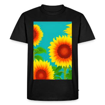 Tournesols - T-shirt Premium bio Homme - noir - Devant - Nico (187cm)