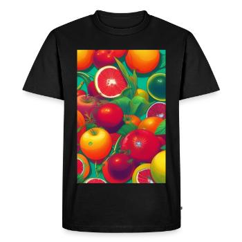 Fruit - T-shirt Premium bio Homme - noir - Devant - Nico (187cm)