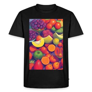 Fruit - T-shirt Premium bio Homme - noir - Devant - Nico (187cm)