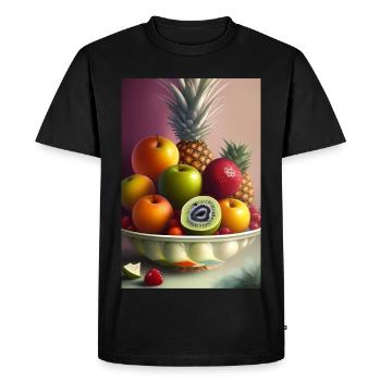 Fruit - Men's Premium Organic T-Shirt - black - Front - Nico (187cm)