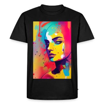 Art abstrait - T-shirt Premium bio Homme - noir - Devant - Nico (187cm)