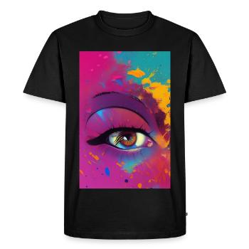 Art abstrait - T-shirt Premium bio Homme - noir - Devant - Nico (187cm)
