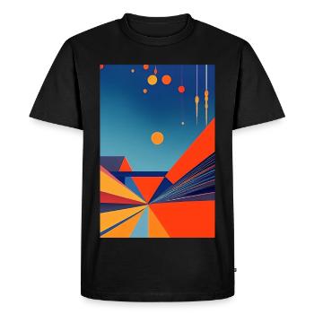 Art abstrait - T-shirt Premium bio Homme - noir - Devant - Nico (187cm)