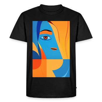 Art abstrait - T-shirt Premium bio Homme - noir - Devant - Nico (187cm)
