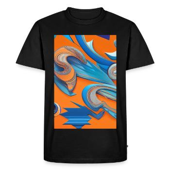 Art abstrait - T-shirt Premium bio Homme - noir - Devant - Nico (187cm)