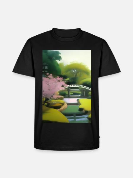 Chinese Zen Garden - Men's Premium Organic T-Shirt - black