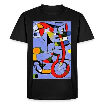 Art abstrait - T-shirt Premium bio Homme - noir - Devant - Nico (187cm)