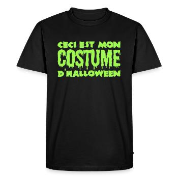 Ceci est mon costume d'halloween déguisement drôle - T-shirt Premium bio Homme - noir - Devant - Nico (187cm)