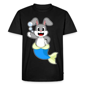 Sirène lapin - T-shirt Premium bio Homme - noir - Devant - Nico (187cm)