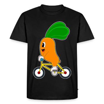 Carrot Bicycle - Men's Premium Organic T-Shirt - black - Front - Nico (187cm)