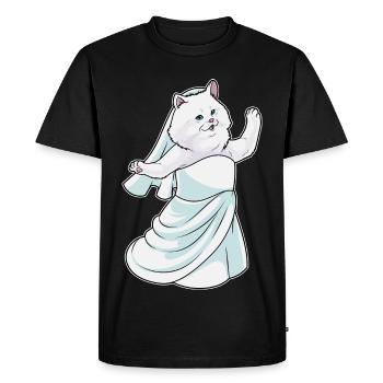 Robe de mariée perse chat de mariée - T-shirt Premium bio Homme - noir - Devant - Nico (187cm)