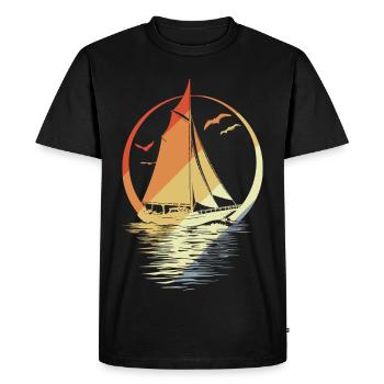 Sailing Vintage Look - Men's Premium Organic T-Shirt - black - Front - Nico (187cm)