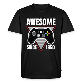 Génial depuis 1960 anniversaire Gaming Gamer - T-shirt Premium bio Homme - noir - Devant - Nico (187cm)