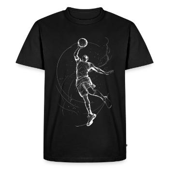 Dynamic basketball player illustration - Men's Premium Organic T-Shirt - black - Front - Nico (187cm)