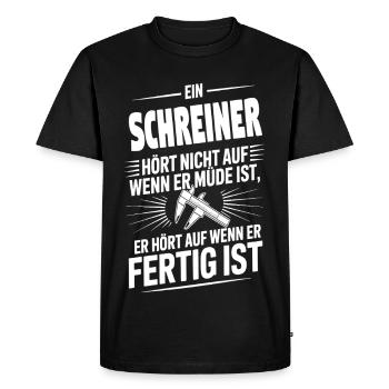 Menuisier Holzwurm le professionnel - T-shirt Premium bio Homme - noir - Devant - Nico (187cm)
