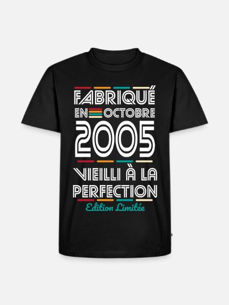 20th Anniversary - Made in October 2005 - Men's Premium Organic T-Shirt - black