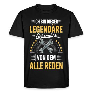 Legendary Mechanic - Mechanic Craftsman - Men's Premium Organic T-Shirt - black - Front - Nico (187cm)