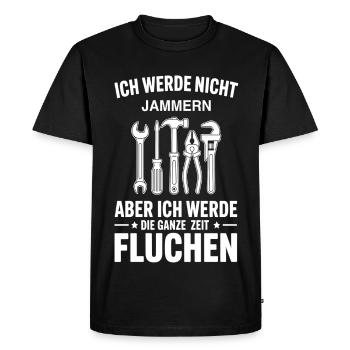 Les mécaniciens jurent tout le temps - T-shirt Premium bio Homme - noir - Devant - Nico (187cm)