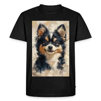 Illustration of a dog - Men's Premium Organic T-Shirt - black - Front - Nico (187cm)