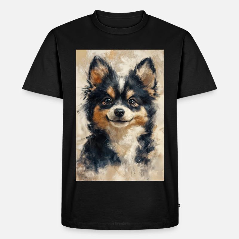 Illustration eines Hundes - Männer Premium Bio T-Shirt - Schwarz