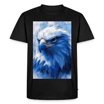 Illustration of an eagle - Men's Premium Organic T-Shirt - black - Front - Nico (187cm)