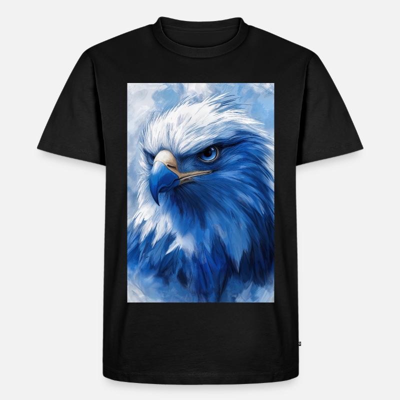 Illustration eines Adlers - Männer Premium Bio T-Shirt - Schwarz
