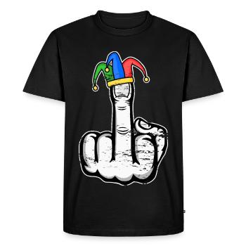Middle Finger Stingerfinger Carnival - Men's Premium Organic T-Shirt - black - Front - Nico (187cm)