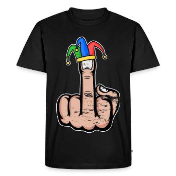 Middle Finger Stingerfinger Carnival - Men's Premium Organic T-Shirt - black - Front - Nico (187cm)