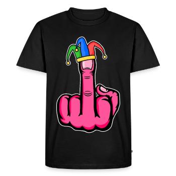 Middle Finger Stingerfinger Carnival - Men's Premium Organic T-Shirt - black - Front - Nico (187cm)