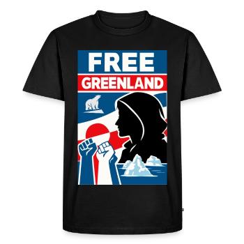 Groenland libre - T-shirt Premium bio Homme - noir - Devant - Nico (187cm)